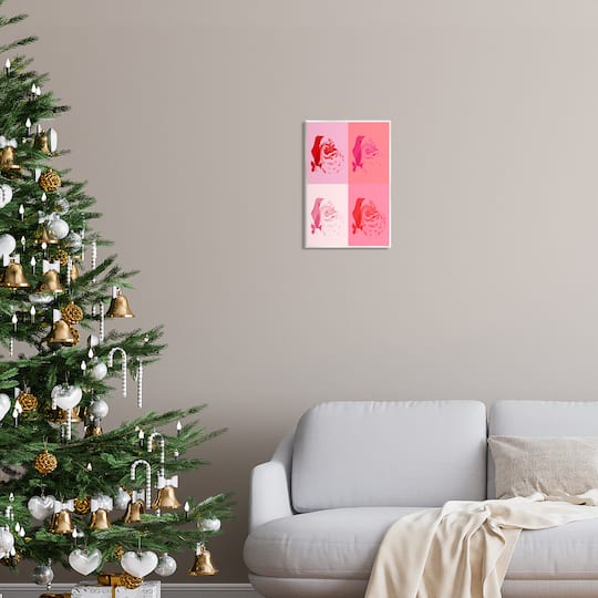 Stupell Industries Pop Style Pink Santa Claus Wall Plaque Art